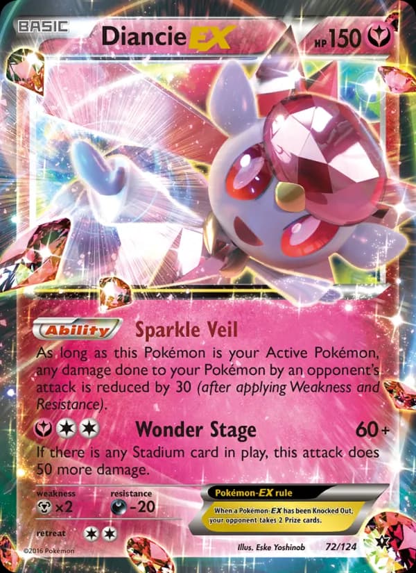 Diancie EX card in English