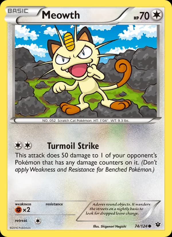 Meowth card in English