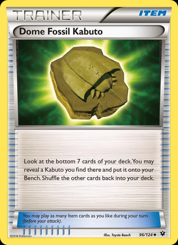 Dome Fossil Kabuto card in English