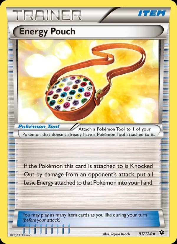 Energy Pouch card in English