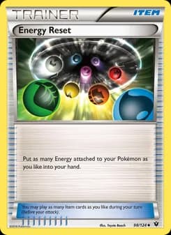 Energy Reset card in English