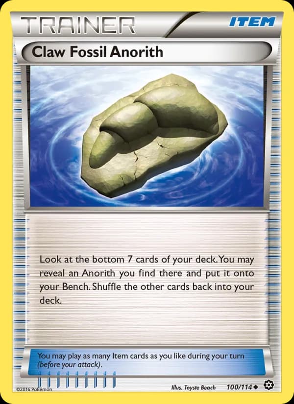 Claw Fossil Anorith card in English