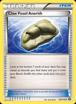 Claw Fossil Anorith card in English