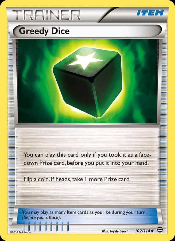Greedy Dice card in English