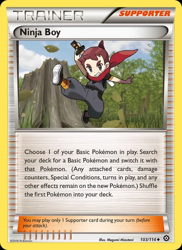Ninja Boy card in English