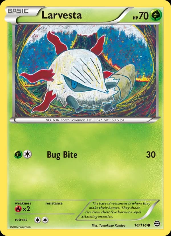 Larvesta card in English