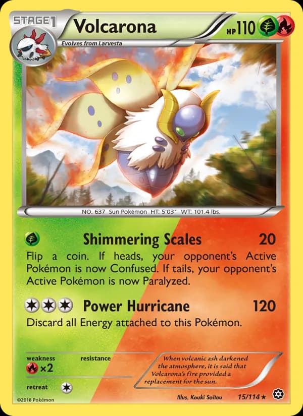 Volcarona card in English