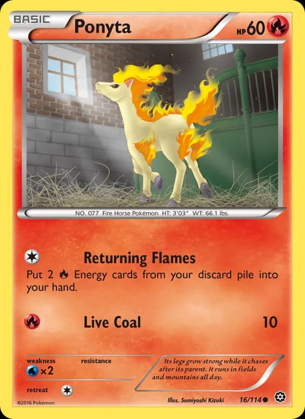 Ponyta card in English