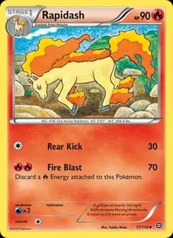 Rapidash card in English