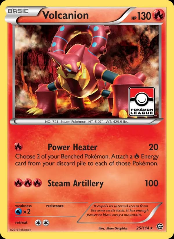 Volcanion card in English