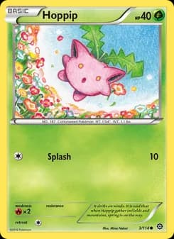 Hoppip card in English