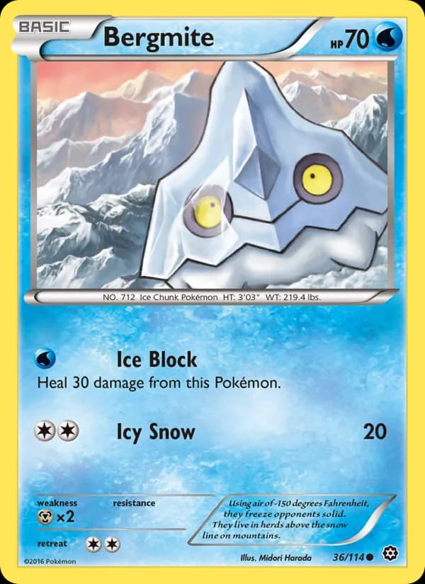 Bergmite card in English