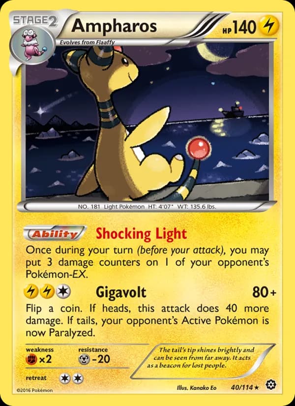 Ampharos card in English