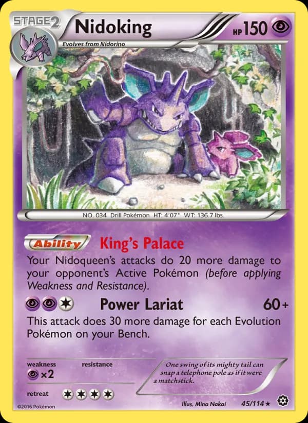 Nidoking card in English