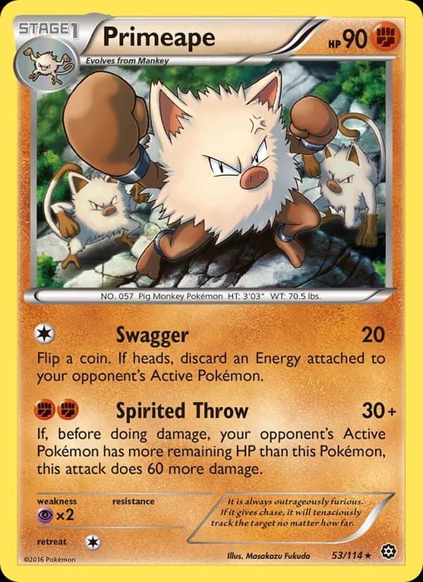 Primeape card in English
