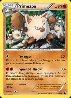 Primeape card in English
