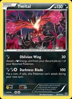 Yveltal card in English