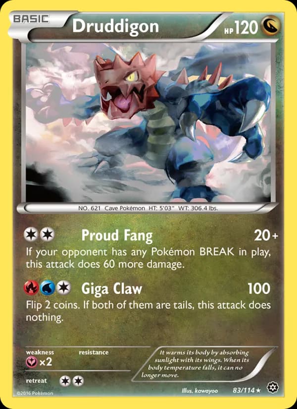 Druddigon card in English