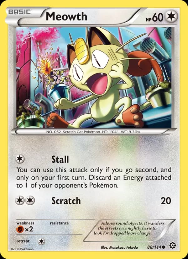 Meowth card in English