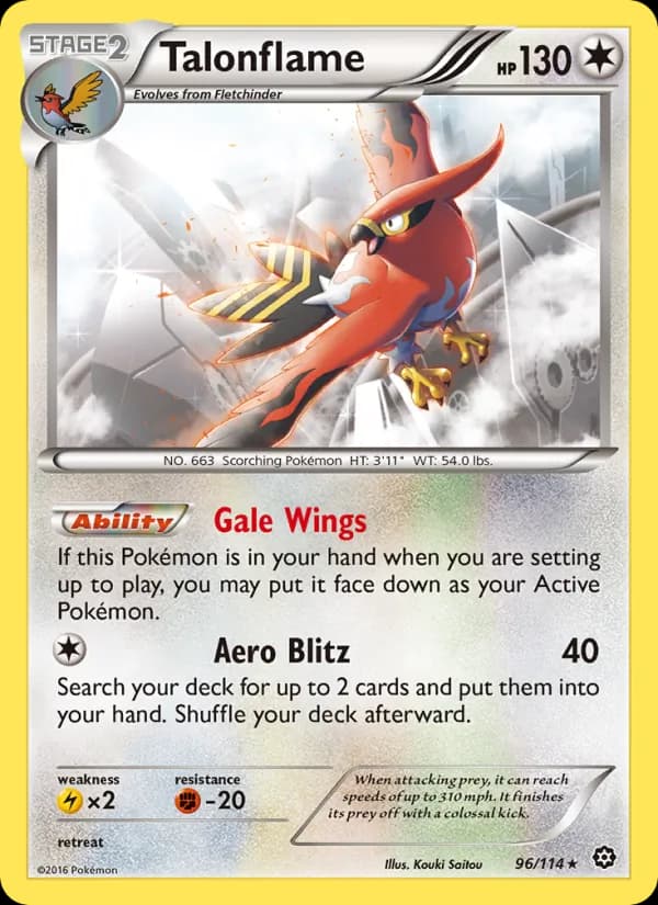 Talonflame card in English