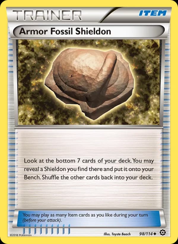 Armor Fossil Shieldon card in English