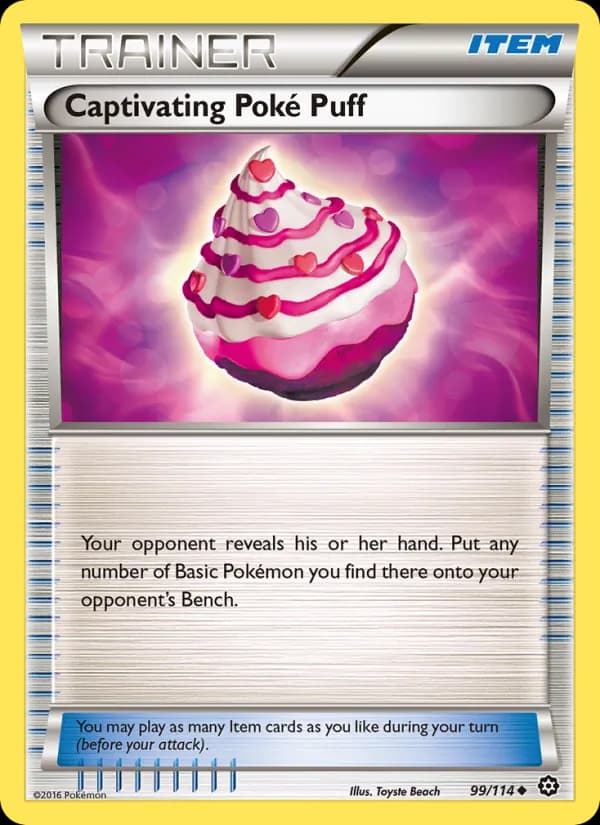 Captivating Poké Puff card in English