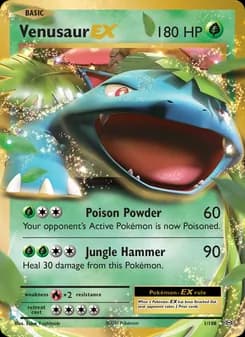 Venusaur EX card in English