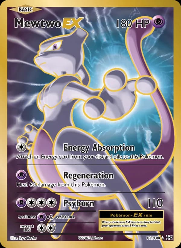 Mewtwo EX card in English