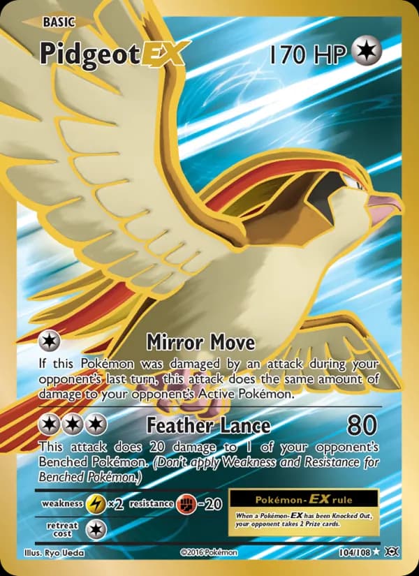 Pidgeot EX card in English