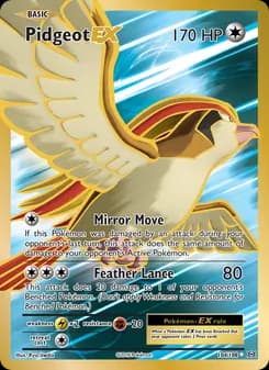 Pidgeot EX card in English