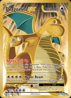Dragonite EX card in English