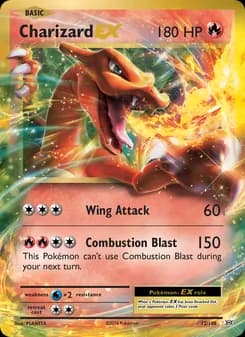 Charizard EX card in English