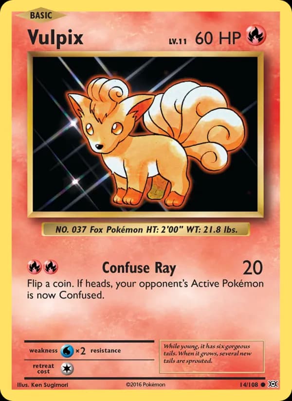Vulpix card in English