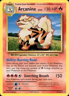 Arcanine card in English
