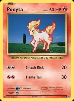 Ponyta card in English