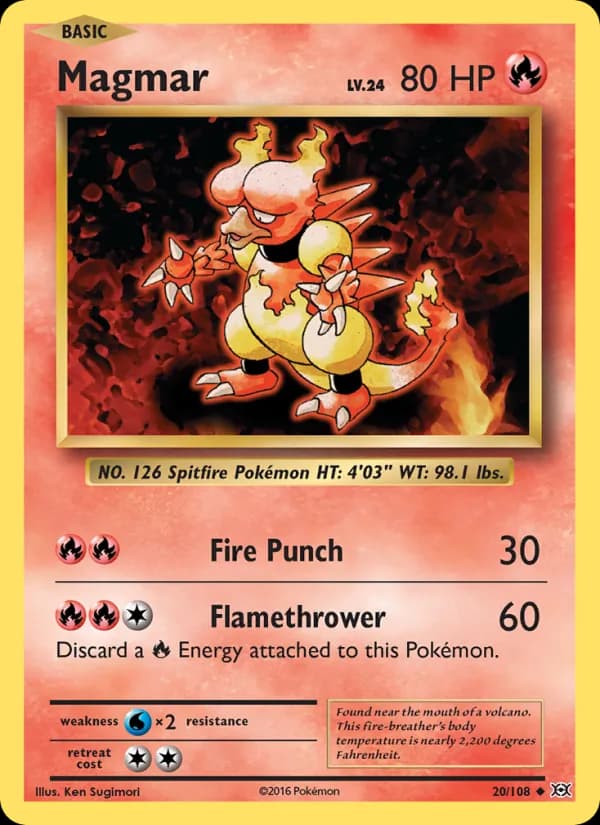 Magmar card in English