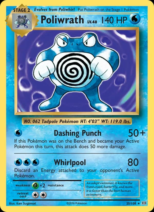 Poliwrath card in English