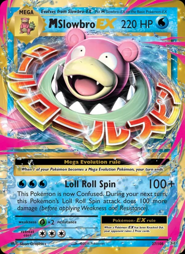 M Slowbro EX card in English
