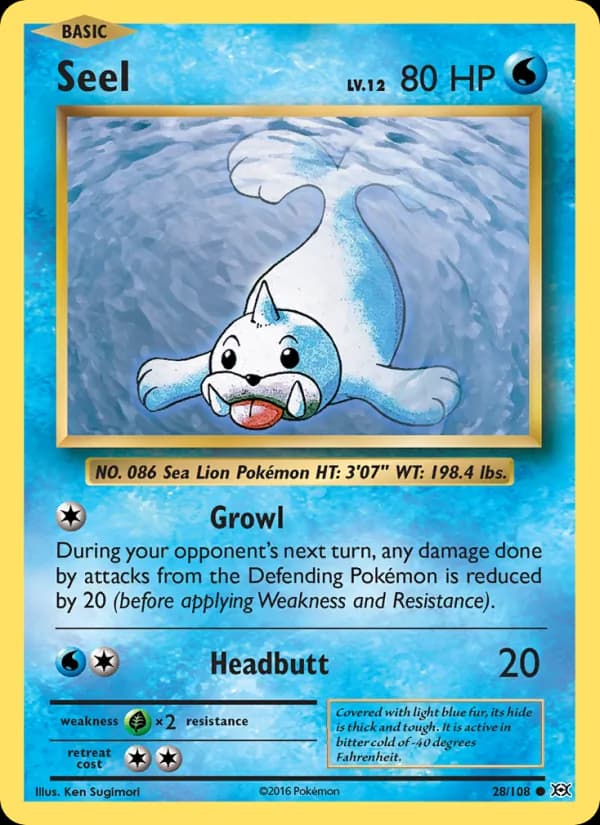Seel card in English
