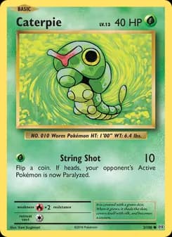 Caterpie card in English