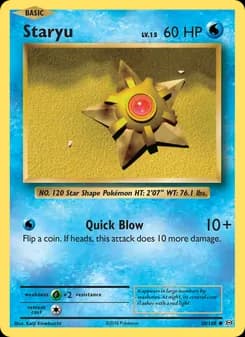 Staryu card in English