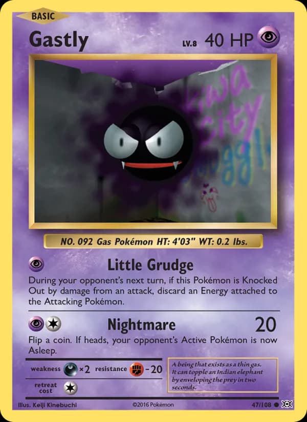 Gastly card in English