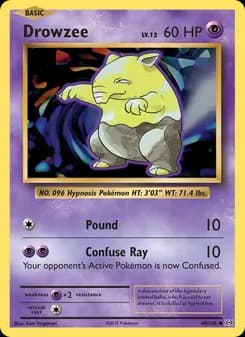 Drowzee card in English