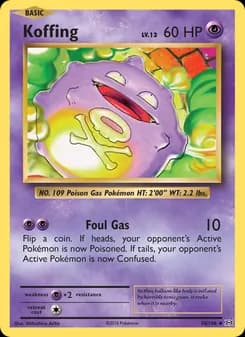 Koffing card in English