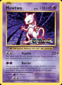 Mewtwo card in English