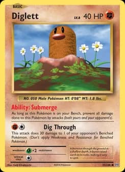 Diglett card in English