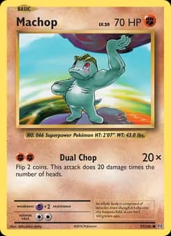 Machop card in English