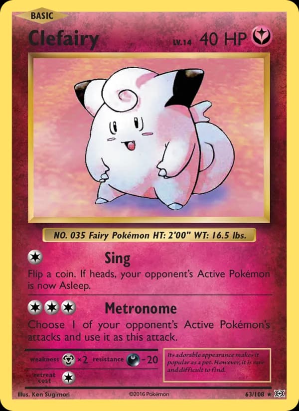 Clefairy card in English