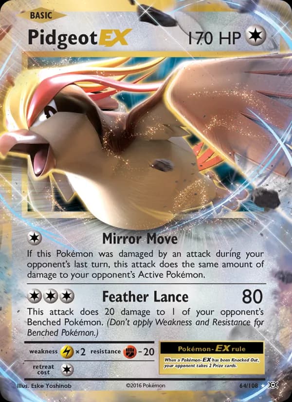 Pidgeot EX card in English