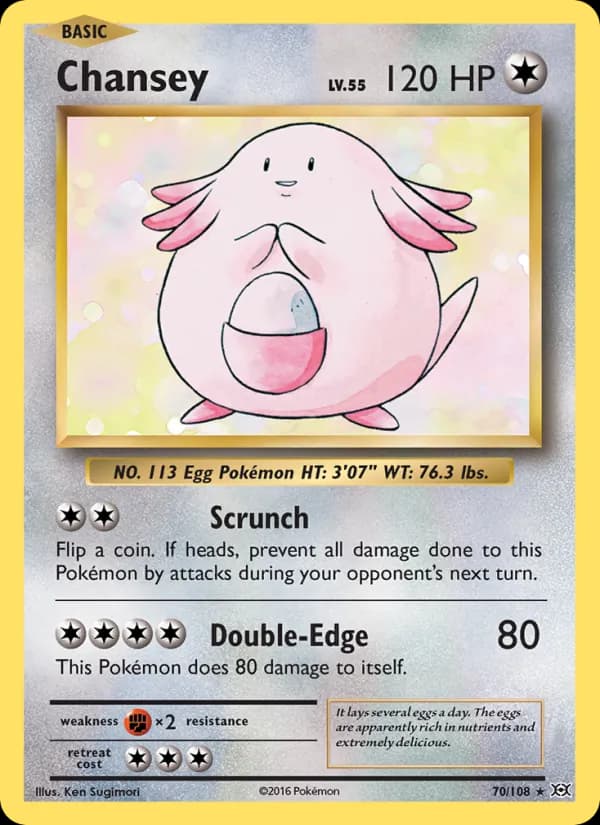 Chansey card in English